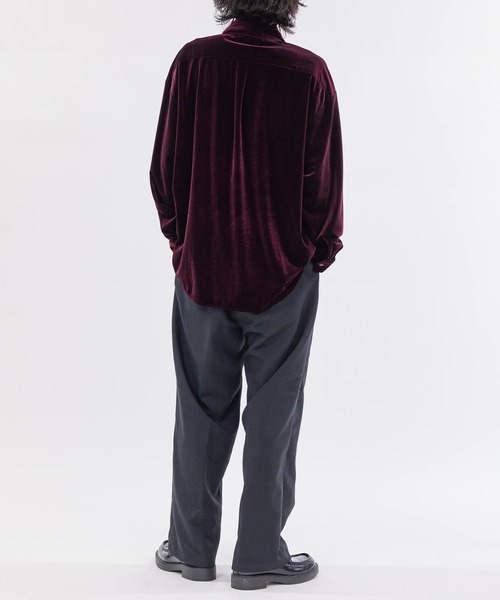 JOHN'S CLOSET（ジョンズクローゼット）の「【a】JOHN’S CLOSET別注 〔NAIVE MAGIC〕タイ付き ルーズサイズ ベロアシャツ（シャツ/ブラウス・メンズ・ブラック/パープル/ネイビー・MEDIUM/LARGE）」の17枚目の写真