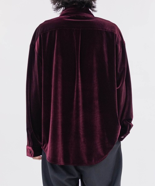 JOHN'S CLOSET（ジョンズクローゼット）の「【a】JOHN’S CLOSET別注 〔NAIVE MAGIC〕タイ付き ルーズサイズ ベロアシャツ（シャツ/ブラウス・メンズ・ブラック/パープル/ネイビー・MEDIUM/LARGE）」の18枚目の写真