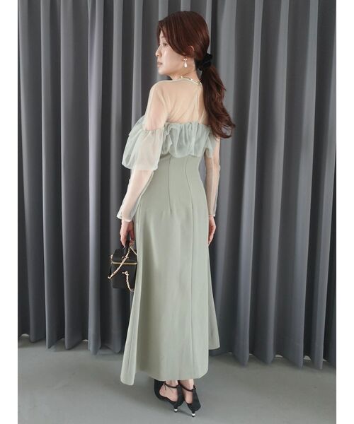 LADYアシンメトリーフリルドレス ラグナムーン LAGUNAMOON LADYアシンメトリーフリルドレス （ミント