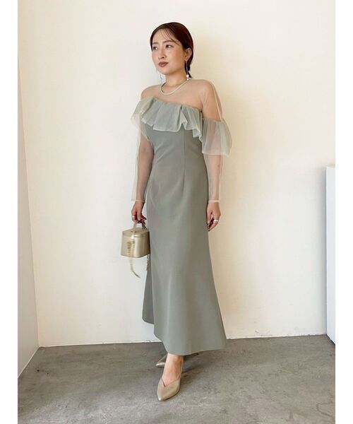 LADYアシンメトリーフリルドレス ラグナムーン LAGUNAMOON LADYアシンメトリーフリルドレス （ミント