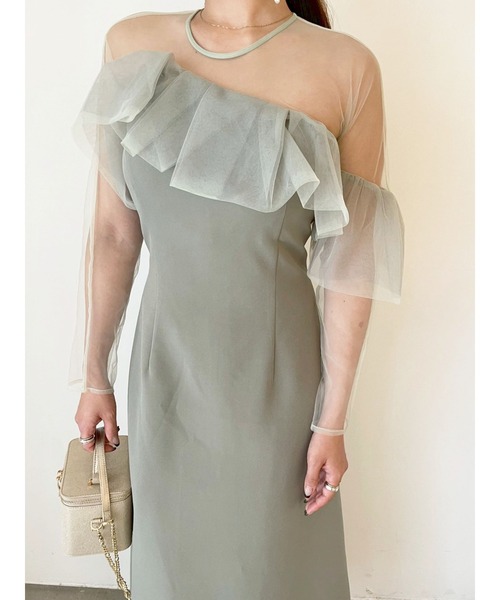 セール】LADYアシンメトリーフリルドレス（ドレス）｜LAGUNAMOON