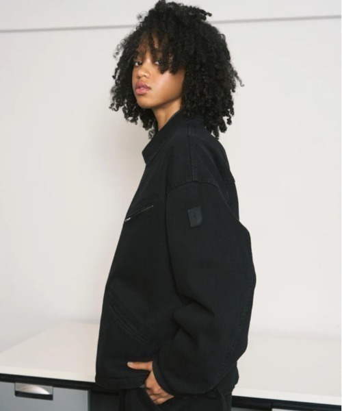 PHINGERIN（フィンガリン）の「PHINGERIN ZIP DENIM WORK JACKET (PD-252-JK-101)（デニムジャケット・メンズ・ブラック・LARGE）」の2枚目の写真