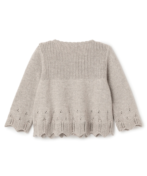 sense of wonder（センスオブワンダー）の「【オーガニック】タムボレロ【日本製】（カーディガン/ボレロ・キッズ・ホワイト系/ライトグレー・100-110cm/120-130cm/80-90cm）」の12枚目の写真