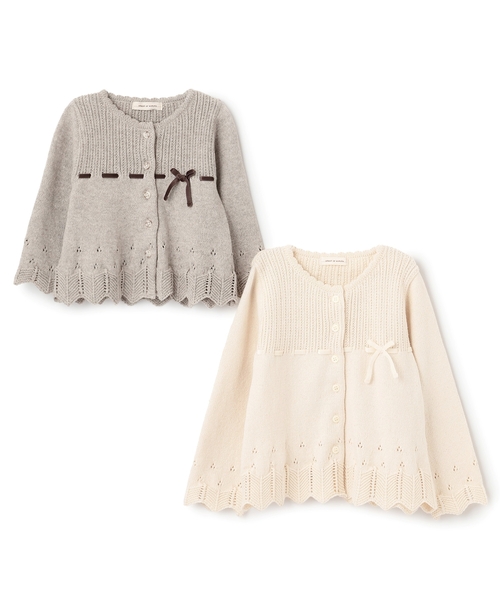 sense of wonder（センスオブワンダー）の「【オーガニック】タムボレロ【日本製】（カーディガン/ボレロ・キッズ・ホワイト系/ライトグレー・100-110cm/120-130cm/80-90cm）」の8枚目の写真