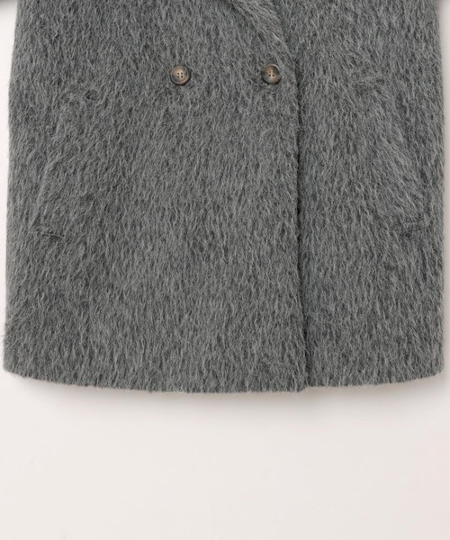 andme(アンドミー)の「シャギー起毛ビックカラージャケットコート(ミドル丈)(チェスターコート・レディース・キャメル/チャコールグレー/グレイッシュベージュ・M)」の19枚目の写真