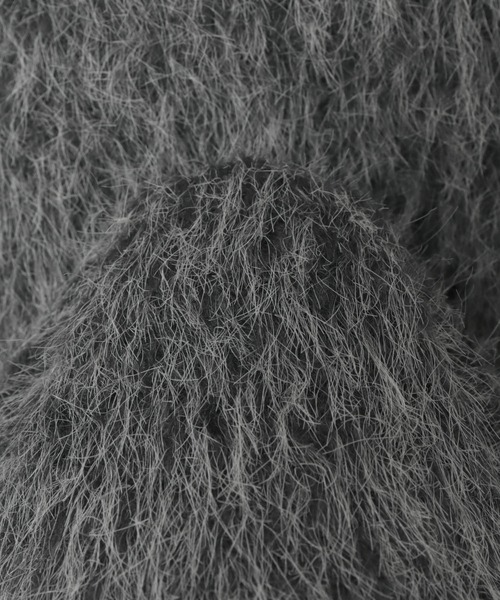 andme(アンドミー)の「シャギー起毛ビックカラージャケットコート(ミドル丈)(チェスターコート・レディース・キャメル/チャコールグレー/グレイッシュベージュ・M)」の21枚目の写真