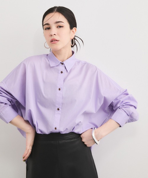 セール】製品染めカシュクールシャツ/2WAY（シャツ/ブラウス）｜LE