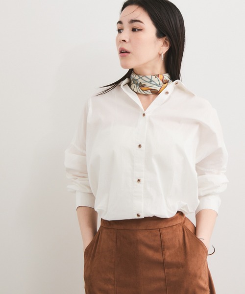 セール】製品染めカシュクールシャツ/2WAY（シャツ/ブラウス）｜LE