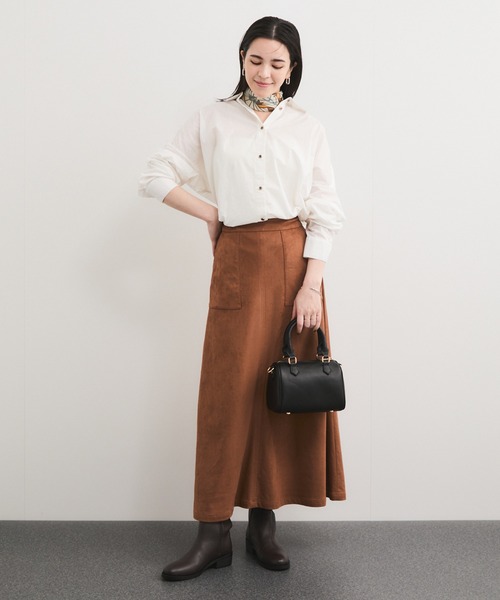 LE CERCLE par rope'(ルセルクルパーロペ)の「製品染めカシュクールシャツ/2WAY(シャツ/ブラウス・レディース・ラベンダー/ホワイト/ブラウン/サックスブルー・FREE)」の6枚目の写真