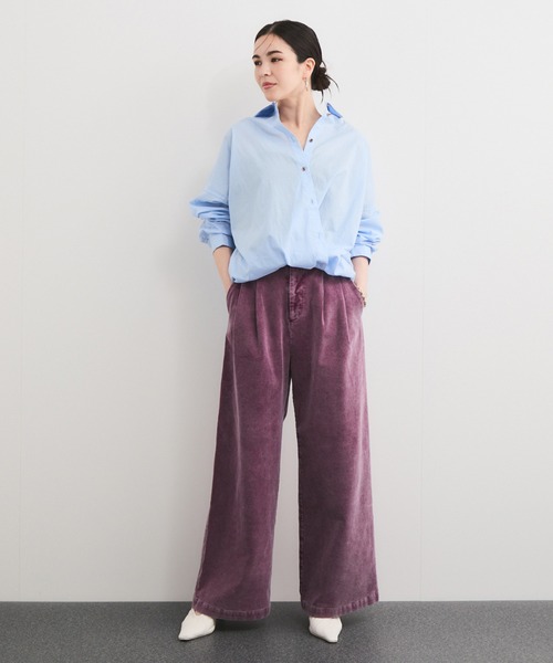 セール】製品染めカシュクールシャツ/2WAY（シャツ/ブラウス）｜LE