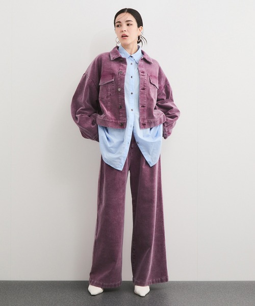 LE CERCLE par rope'(ルセルクルパーロペ)の「製品染めカシュクールシャツ/2WAY(シャツ/ブラウス・レディース・ラベンダー/ホワイト/ブラウン/サックスブルー・FREE)」の9枚目の写真
