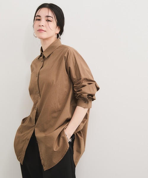 45rpmフリルシャツカシュクール　2 45R】45rpm 綿100% デニムフリルカシュクールシャツ 2