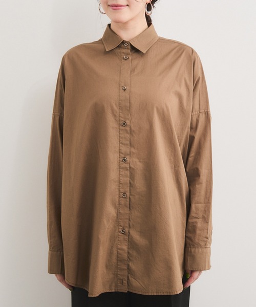 LE CERCLE par rope'(ルセルクルパーロペ)の「製品染めカシュクールシャツ/2WAY(シャツ/ブラウス・レディース・ラベンダー/ホワイト/ブラウン/サックスブルー・FREE)」の19枚目の写真