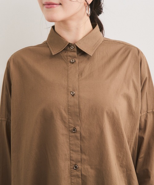 セール】製品染めカシュクールシャツ/2WAY（シャツ/ブラウス）｜LE