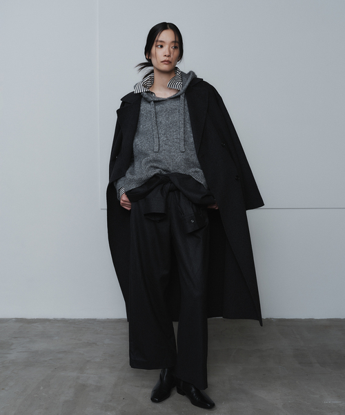 plage（プラージュ）の「HAMILTON PEA コート（ピーコート・レディース・グレー/モカ・38/36）」の6枚目の写真