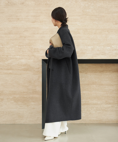 plage（プラージュ）の「HAMILTON PEA コート（ピーコート・レディース・グレー/モカ・38/36）」の12枚目の写真