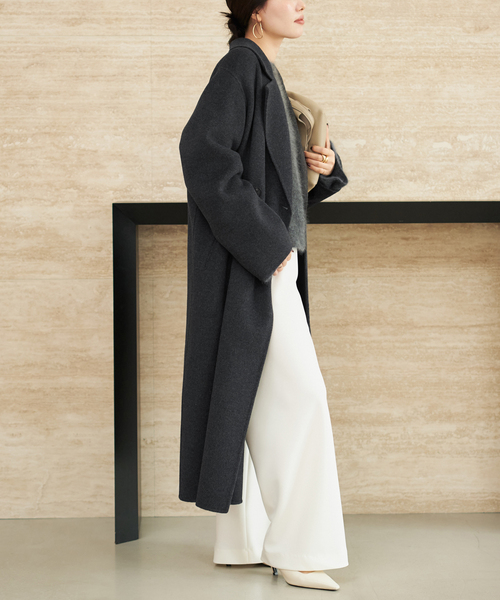 plage（プラージュ）の「HAMILTON PEA コート（ピーコート・レディース・グレー/モカ・38/36）」の14枚目の写真