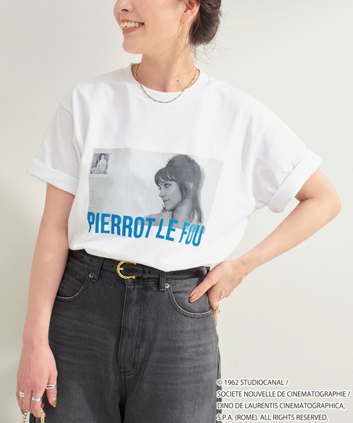 B.C STOCK（ベーセーストック）の「TRICOMER/トリコメル 別注 GODARD PIERROT LE FOU TEE（Tシャツ/カットソー・レディース・ホワイト系その他/ホワイト/ブラック/ブラック系その他・FREE）」の3枚目の写真