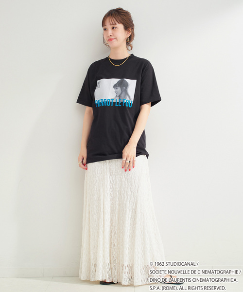 B.C STOCK（ベーセーストック）の「TRICOMER/トリコメル 別注 GODARD PIERROT LE FOU TEE（Tシャツ/カットソー・レディース・ホワイト系その他/ホワイト/ブラック/ブラック系その他・FREE）」の5枚目の写真