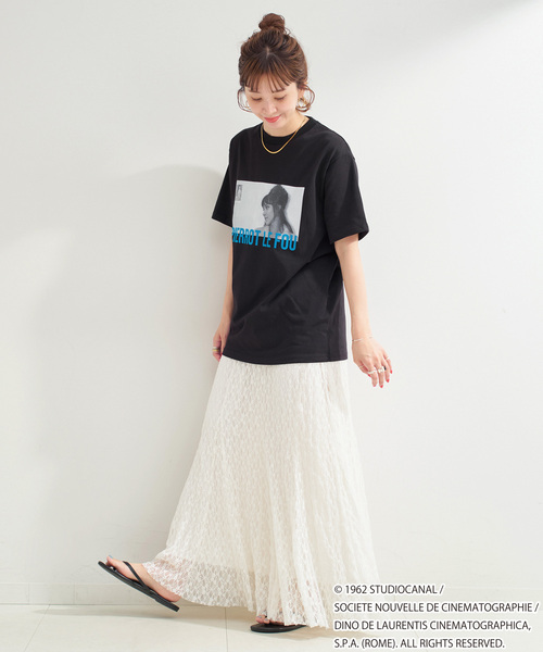 B.C STOCK（ベーセーストック）の「TRICOMER/トリコメル 別注 GODARD PIERROT LE FOU TEE（Tシャツ/カットソー・レディース・ホワイト系その他/ホワイト/ブラック/ブラック系その他・FREE）」の6枚目の写真