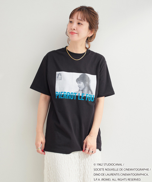 B.C STOCK（ベーセーストック）の「TRICOMER/トリコメル 別注 GODARD PIERROT LE FOU TEE（Tシャツ/カットソー・レディース・ホワイト系その他/ホワイト/ブラック/ブラック系その他・FREE）」の8枚目の写真