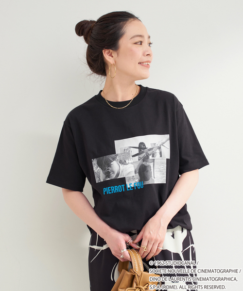 B.C STOCK（ベーセーストック）の「TRICOMER/トリコメル 別注 GODARD PIERROT LE FOU TEE（Tシャツ/カットソー・レディース・ホワイト系その他/ホワイト/ブラック/ブラック系その他・FREE）」の14枚目の写真
