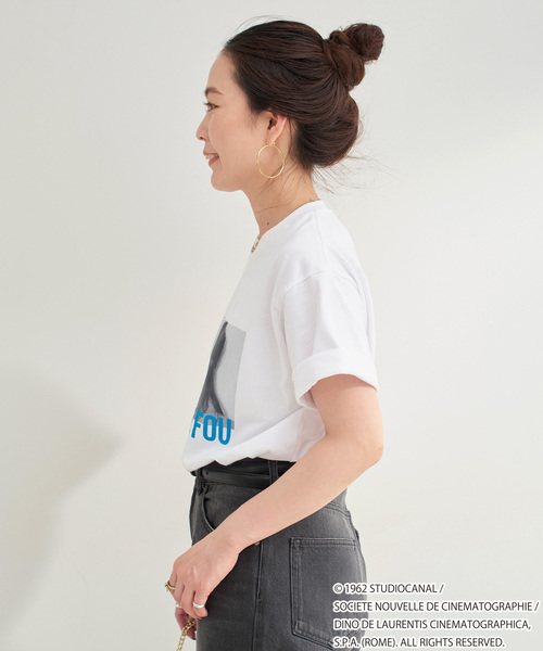 B.C STOCK（ベーセーストック）の「TRICOMER/トリコメル 別注 GODARD PIERROT LE FOU TEE（Tシャツ/カットソー・レディース・ホワイト系その他/ホワイト/ブラック/ブラック系その他・FREE）」の21枚目の写真