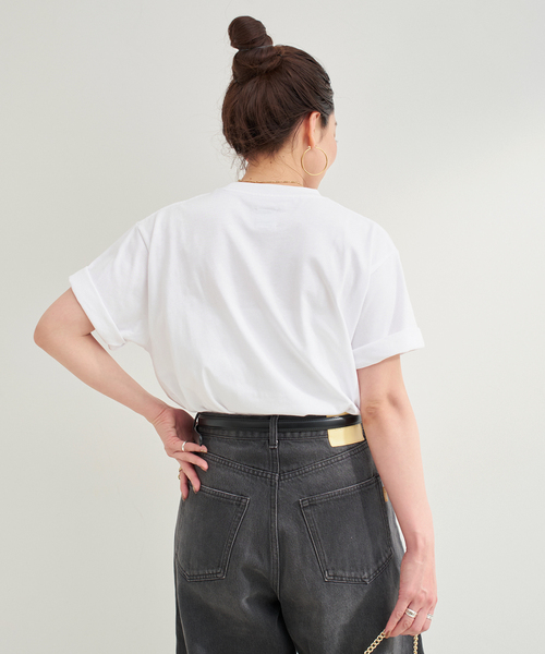 B.C STOCK（ベーセーストック）の「TRICOMER/トリコメル 別注 GODARD PIERROT LE FOU TEE（Tシャツ/カットソー・レディース・ホワイト系その他/ホワイト/ブラック/ブラック系その他・FREE）」の22枚目の写真