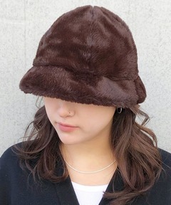 OPEN YY / オープンワイワイ】 Woven FAUX FUR EARFLAP CAP