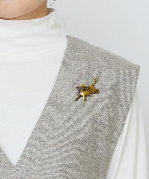 LOISIR（ロワズィール）の「BLACK NEKO 飛び出しネコブローチ（ブローチ/コサージュ・レディース・ゴールド・FREE）」の3枚目の写真