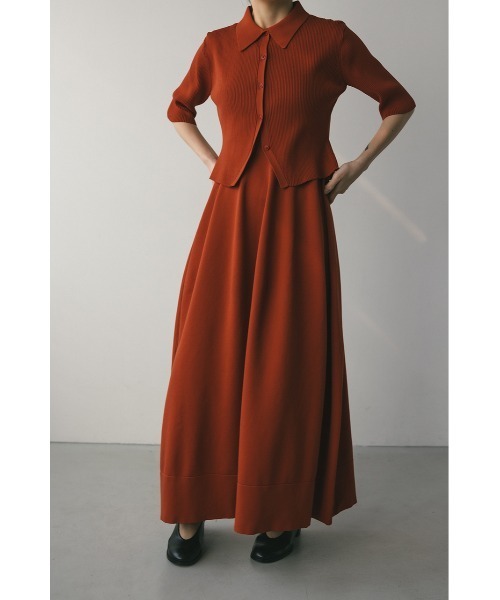 STYLEMIXER 2ピースハーフスリーブポロニットワンピース STYLEMIXER | 2ピースハーフスリーブポロニットワンピース