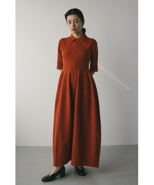 スタイルミキサー　新品未使用　2ピースポロニットワンピース　Mサイズ STYLEMIXER ワンピース 2ピースハーフスリーブポロニット