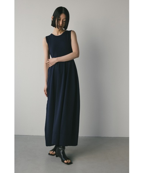 2ピースハーフスリーブポロニットワンピース（ワンピース