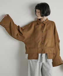 THE YOn | ポケットデザインタックスリーブクロップドシャツ(シャツ/ブラウス)