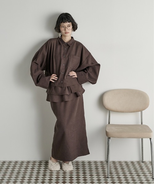 THE YOn（ザヨン）の「ポケットデザインタックスリーブクロップドシャツ（シャツ/ブラウス・レディース・キャメル/ミント/アッシュブラウン/アイボリー・FREE）」の18枚目の写真