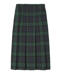 ズッカ zucca 17AW スカート チェック フラワープリント ウール リネン混 S 黒 ブラック /yy0418 レディース ZUCCa（ズッカ）の「チェックフラワープリント（スカート）」 - WEAR