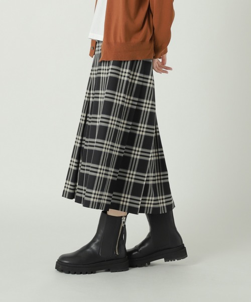 ZUCCa（ズッカ）の「TWストレッチチェック / スカート / S（スカート・レディース・ブラック/ネイビー・M size）」の3枚目の写真