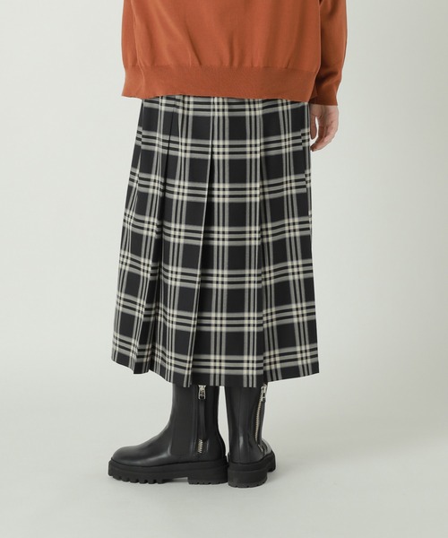 ZUCCa（ズッカ）の「TWストレッチチェック / スカート / S（スカート・レディース・ブラック/ネイビー・M size）」の4枚目の写真