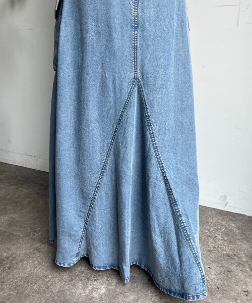DouDou（ドゥドゥ）の「リヨセルデニムカーゴスカート（スカート・レディース・ブラック/ブルー・TM/FREE）」の17枚目の写真