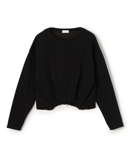 BALLSEY（ボールジィ）の「エラスティックジャージー タックショートプルオーバー（Tシャツ/カットソー・レディース・カーキ/ダークグレー・S）」の2枚目の写真