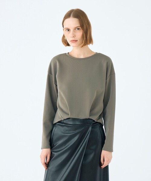 BALLSEY（ボールジィ）の「エラスティックジャージー タックショートプルオーバー（Tシャツ/カットソー・レディース・カーキ/ダークグレー・S）」の10枚目の写真