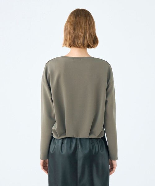 BALLSEY（ボールジィ）の「エラスティックジャージー タックショートプルオーバー（Tシャツ/カットソー・レディース・カーキ/ダークグレー・S）」の8枚目の写真