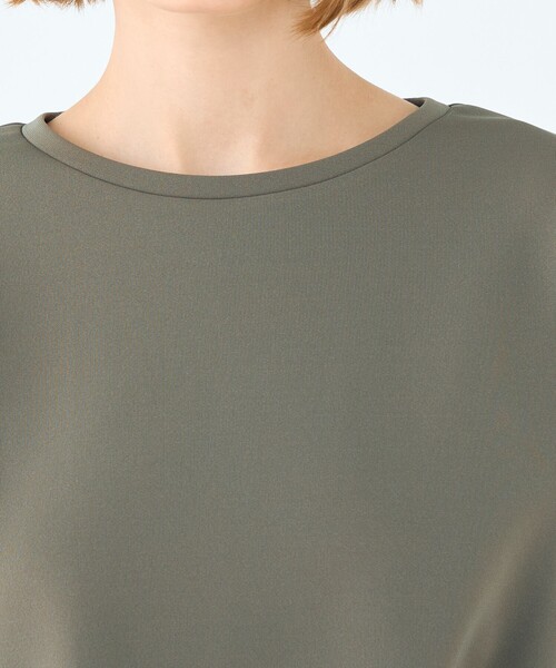 BALLSEY（ボールジィ）の「エラスティックジャージー タックショートプルオーバー（Tシャツ/カットソー・レディース・カーキ/ダークグレー・S）」の7枚目の写真
