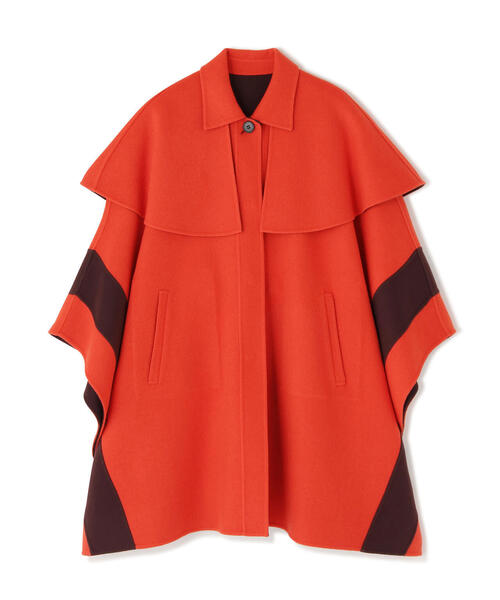 セール】◇Ca混2TONEリバーケープコート（ステンカラーコート