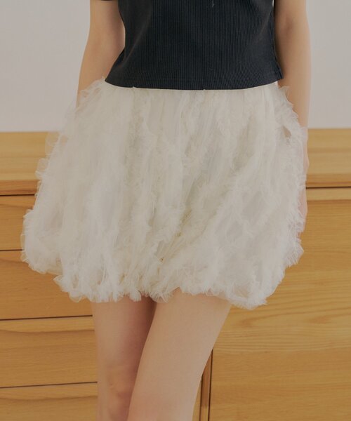 Chico（チコ）の「チュールティアードバルーンショートパンツ（その他パンツ・レディース・ホワイト系その他2/ブラック/アイボリー・FREE）」の16枚目の写真