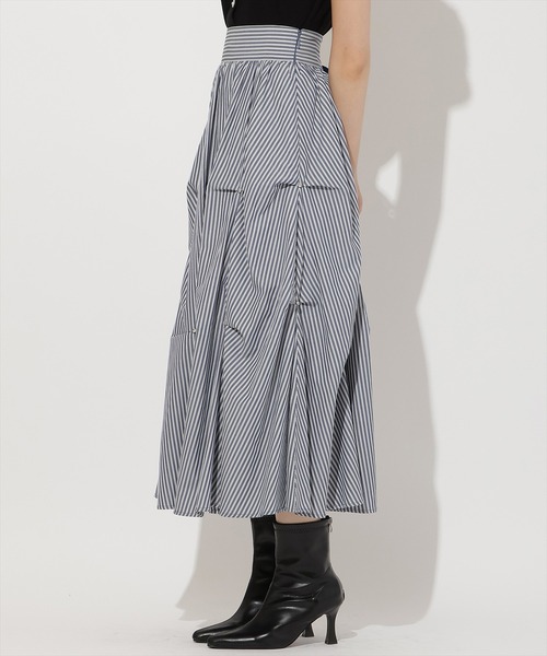 AND COUTURE(アンドクチュール)の「ストライプビジューティアードスカート(スカート・レディース・ブラウン系その他/ブルー系その他・FREE)」の12枚目の写真