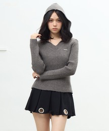 ACLENT（アクレント）の「コンパクトフードニット（ニット/セーター）」