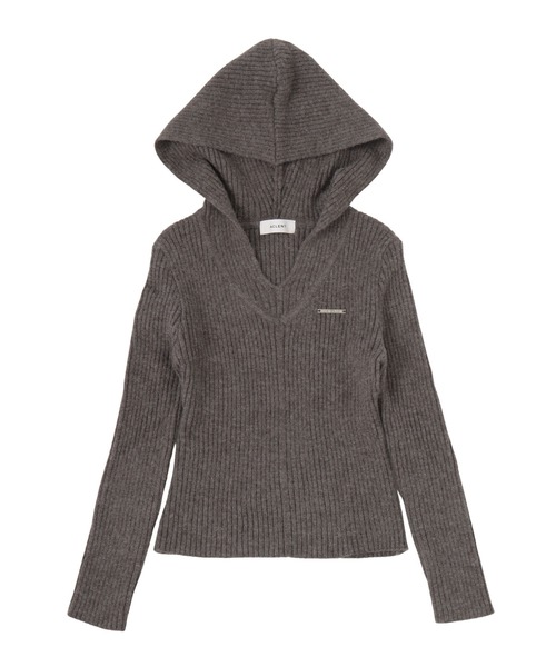 ACLENT(アクレント)の「コンパクトフードニット(ニット/セーター・レディース・グレー・FREE)」の9枚目の写真