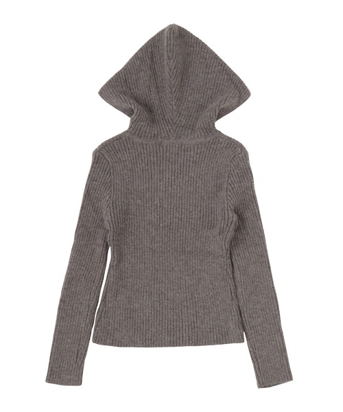 ACLENT(アクレント)の「コンパクトフードニット(ニット/セーター・レディース・グレー・FREE)」の10枚目の写真