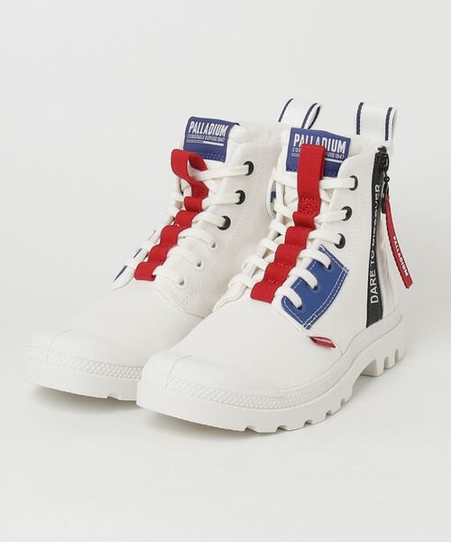 PALLADIUM（パラディウム）の「PALLADIUM/パラディウム PAMPA HI OVERLAB2（スニーカー・メンズ・ブラック/カーキ/ベージュ/ホワイト/グレー/アイボリー・23cm/23.5cm/24cm/24.5cm/25cm/25.5cm/26cm/26.5cm/27cm/27.5cm/28cm/22.5cm）」の2枚目の写真